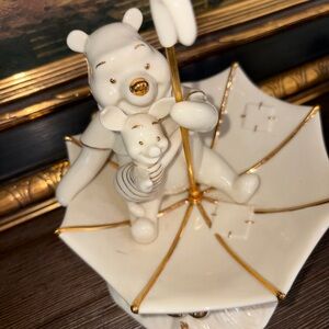 Winnie the pool Bear and piglet with Gold Accents